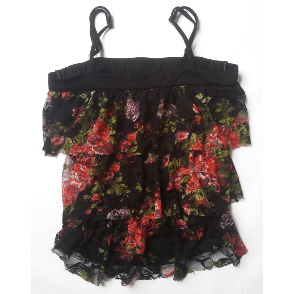 Almost Famous Tops - Almost Famous Floral Tank Top Size M Boho Cropped